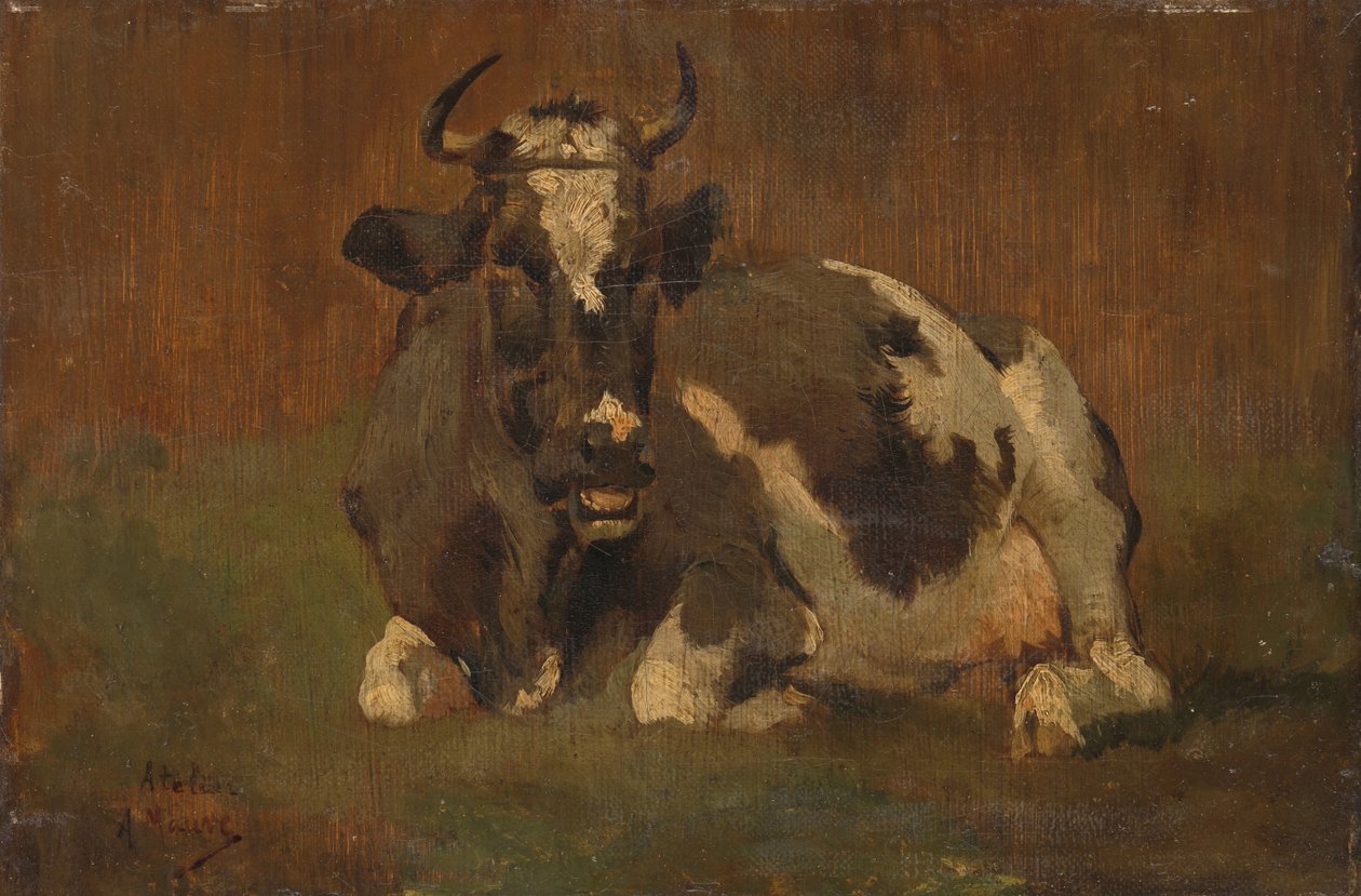Fekvő tehén alkotó: Anton Mauve