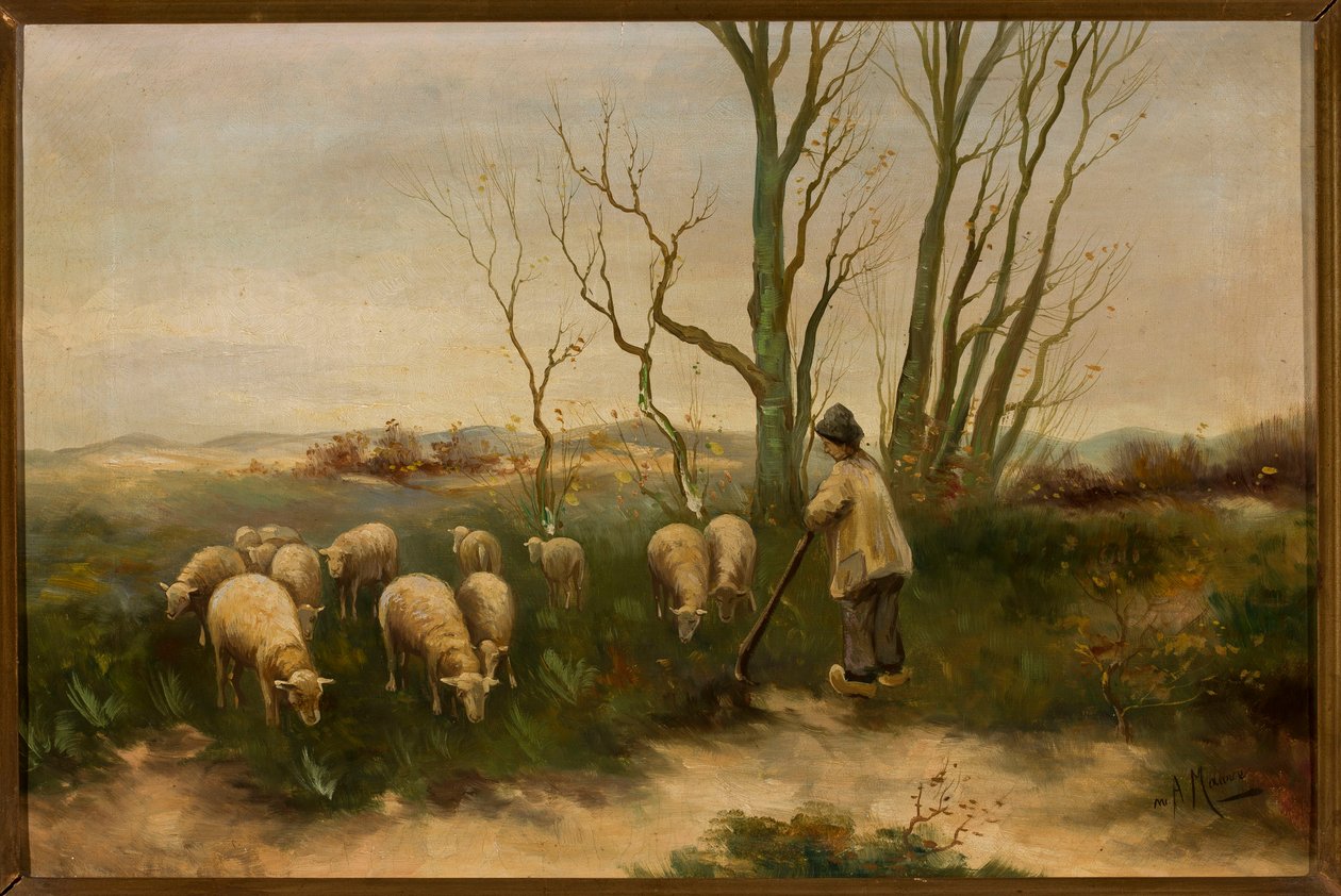Pásztor és juhok alkotó: Anton Mauve