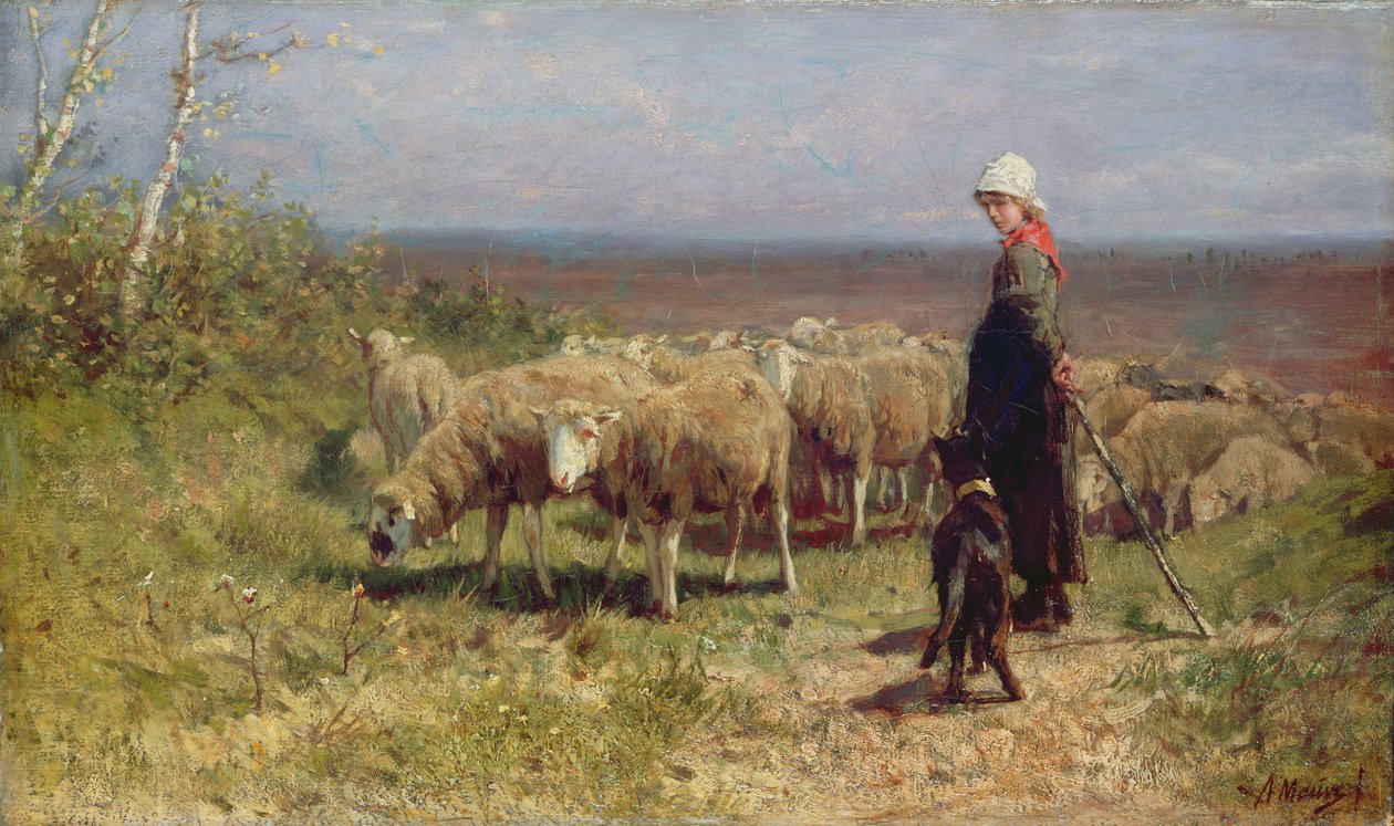 Pásztorlány (olaj, vászon) alkotó: Anton Mauve