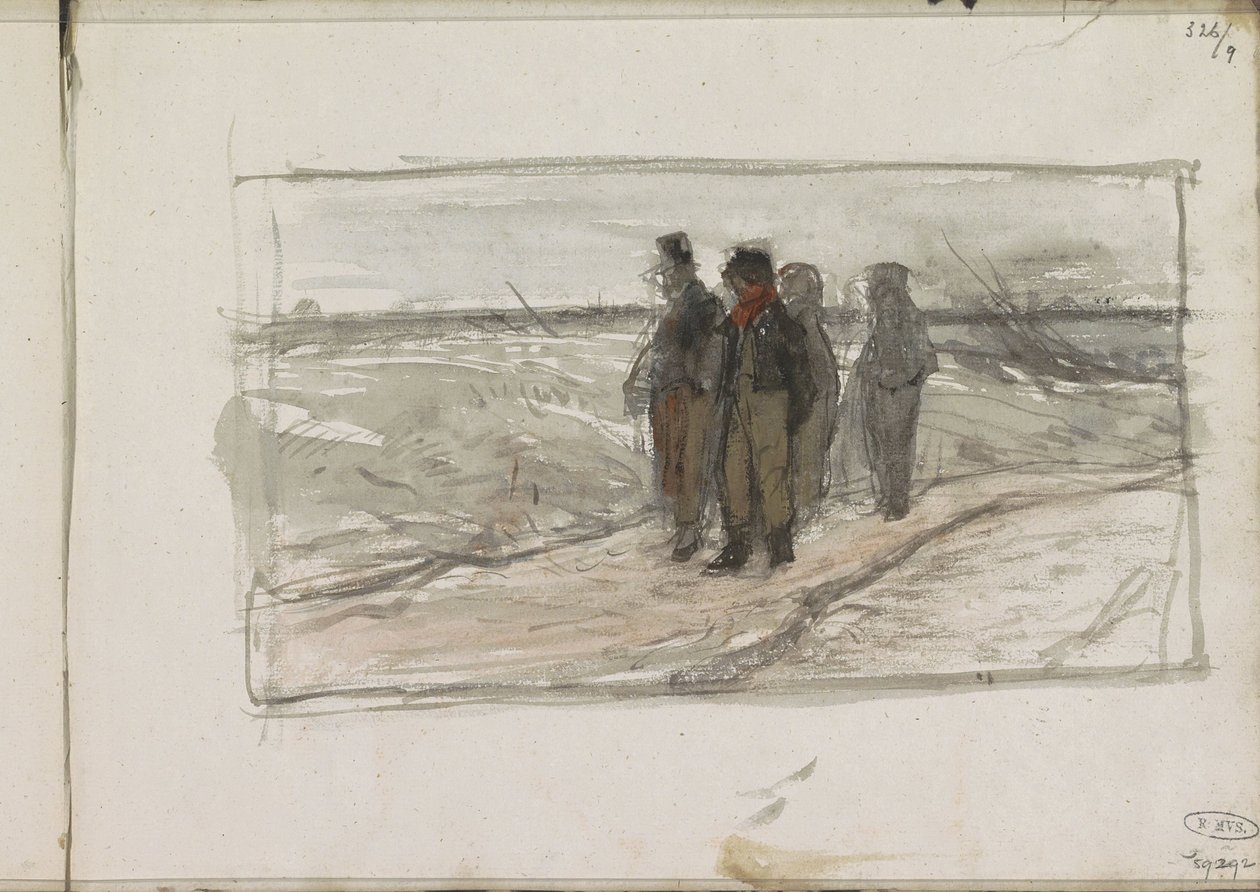 Négy férfi egy úton alkotó: Anton Mauve