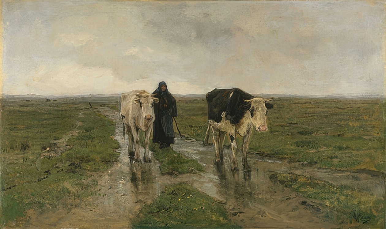 Legeltetés. Valószínűleg az 1880-as évek alkotó: Anton Mauve