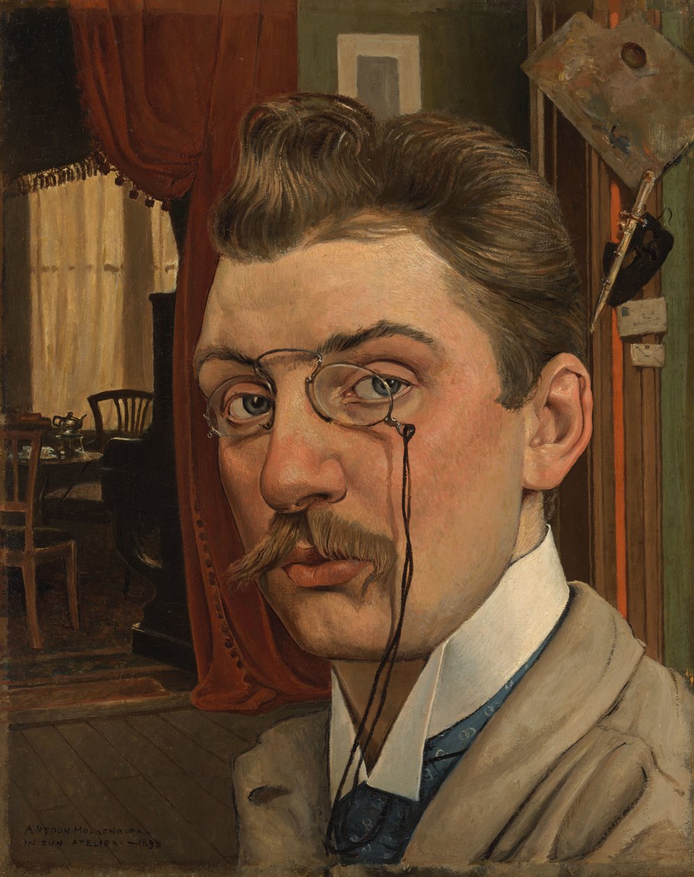 Önarckép a stúdióban alkotó: Anton Molkenboer