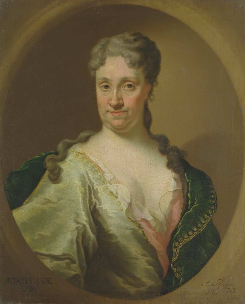 Barbara Lutken (1664-1740) portréja, 1718 (lásd még: 179058) alkotó: Anton Paulsen