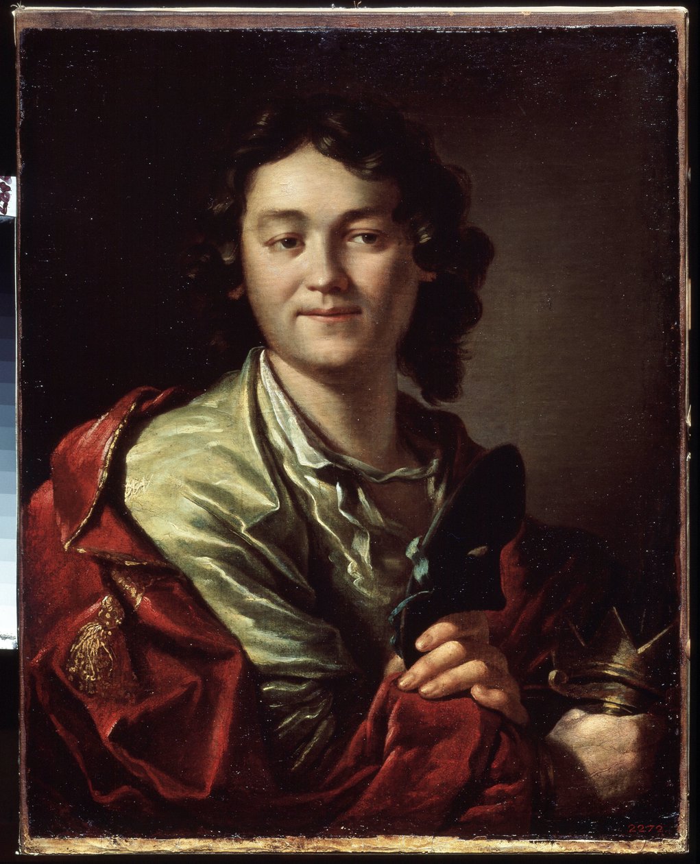 Fedor (Fjodor) Volkov komikus (1729-1763 körül), az első orosz színház alapítójának portréja (F. Volkov, az első orosz színház alapítójának portréja). Anton Pavlovich Losenko (1737-1773) festménye, olaj, vászon alkotó: Anton Pavlovich Losenko