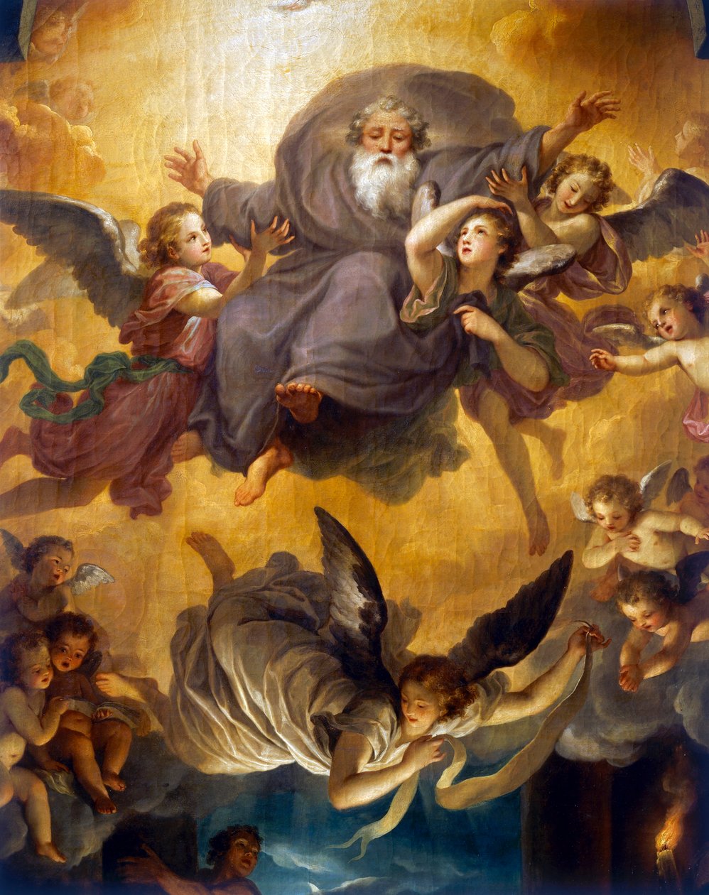 A Pásztorok imádása az Atyaistennel az angyalok dicsőségében, Anton Raphael Mengs, olaj, vászon alkotó: Anton Raphael Mengs