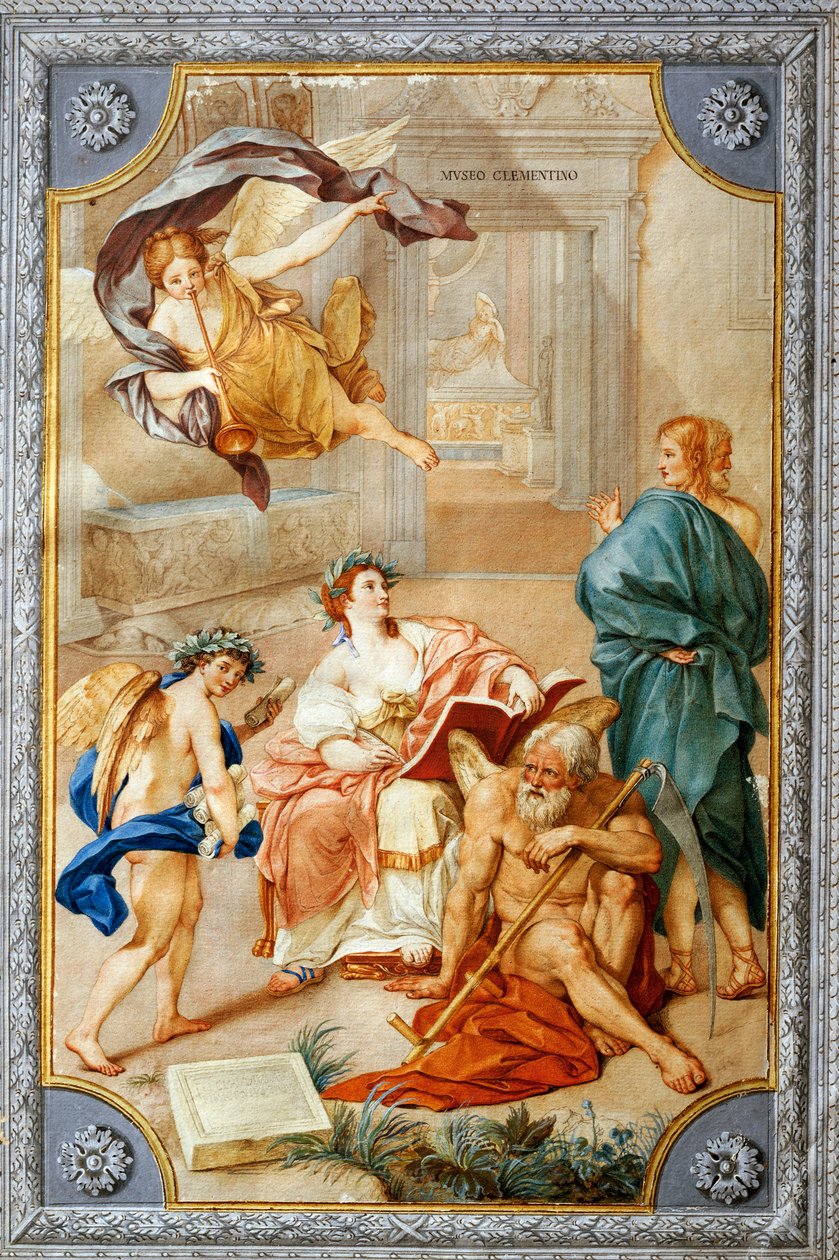 Allegória a Clementino Múzeumból, Anton Raphael Mengs, vegyes technika alkotó: Anton Raphael Mengs