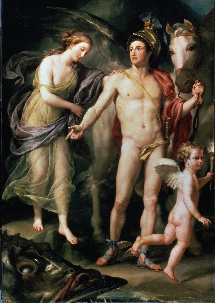 Androméde és Persee a Pegase-hegyét tartó kezében alkotó: Anton Raphael Mengs