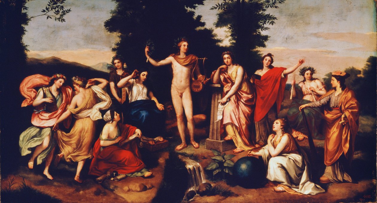 Apollón és a három grácia, 1750-60 körül alkotó: Anton Raphael Mengs