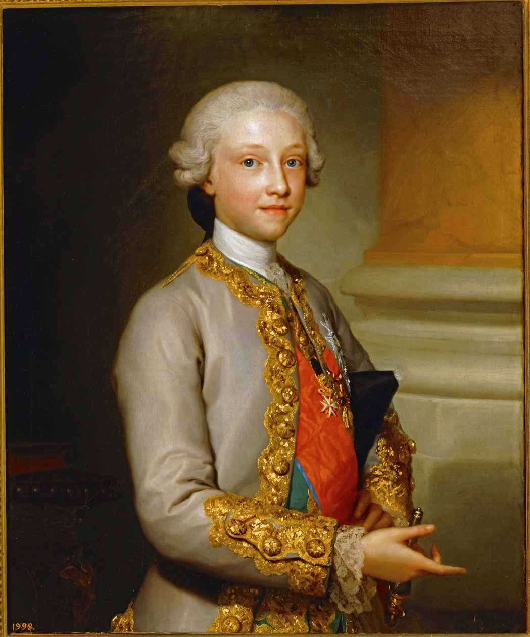 Csecsemő Gabriel de Bourbon ... (festmény, vászon) alkotó: Anton Raphael Mengs