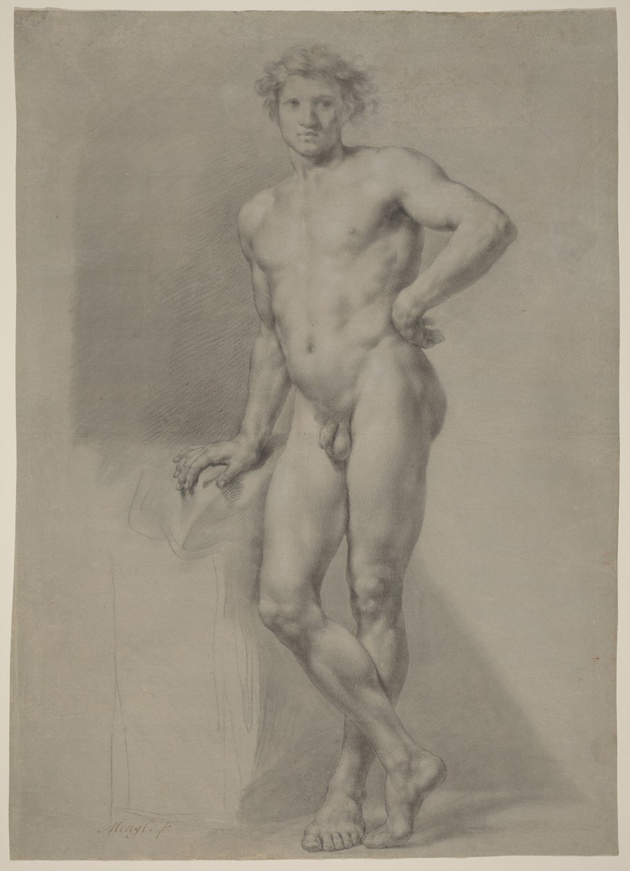 Férfi akt tanulmány alkotó: Anton Raphael Mengs