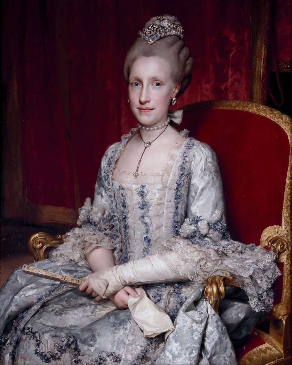 Maria Louise, Spanyolország (1745-1792) (Marie Louise) - A spanyol Maria Luisa csecsemő (1745-1792) portréja, Mengs, Anton Raphael (1728-1779) Szent római császárnéja alkotó: Anton Raphael Mengs