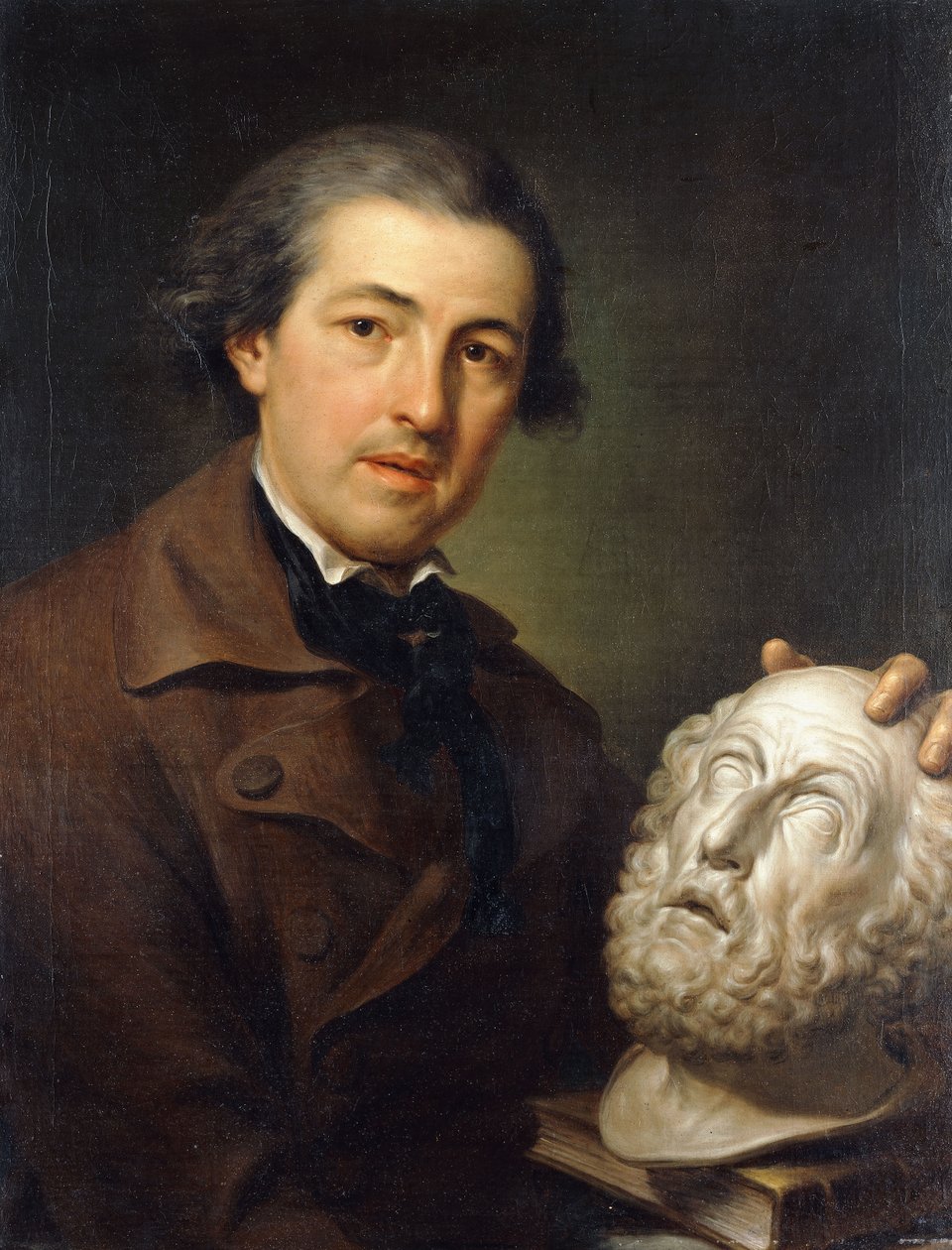Giuseppe Franchi félalakos portréja Homérosz mellszobrával, 1771-73 körül alkotó: Anton Raphael Mengs