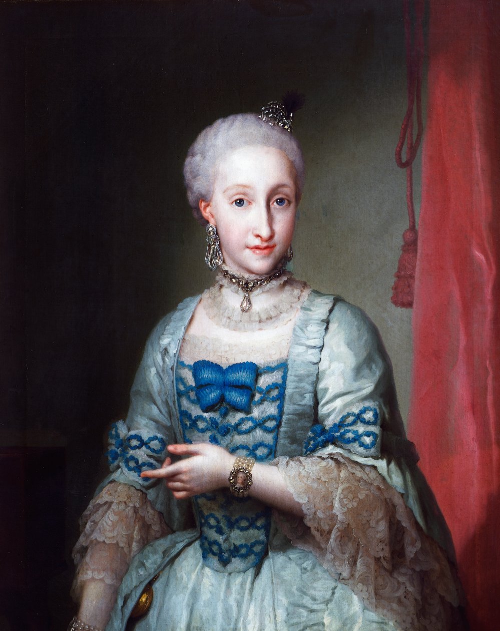 A spanyol Infanta Maria Josefa portréja, Anton Raphael Mengs, festmény alkotó: Anton Raphael Mengs