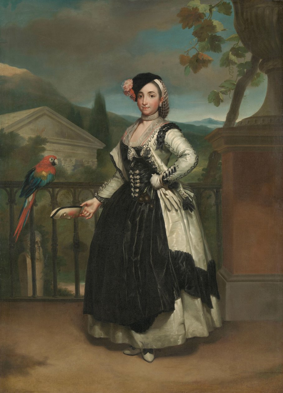Isabel Parreño y Arce, Marquesa de Llano portréja Doña Isabel Parreño Arce Ruiz de Alarcón y Valdes, Llano márciusiasnője portréja alkotó: Anton Raphael Mengs