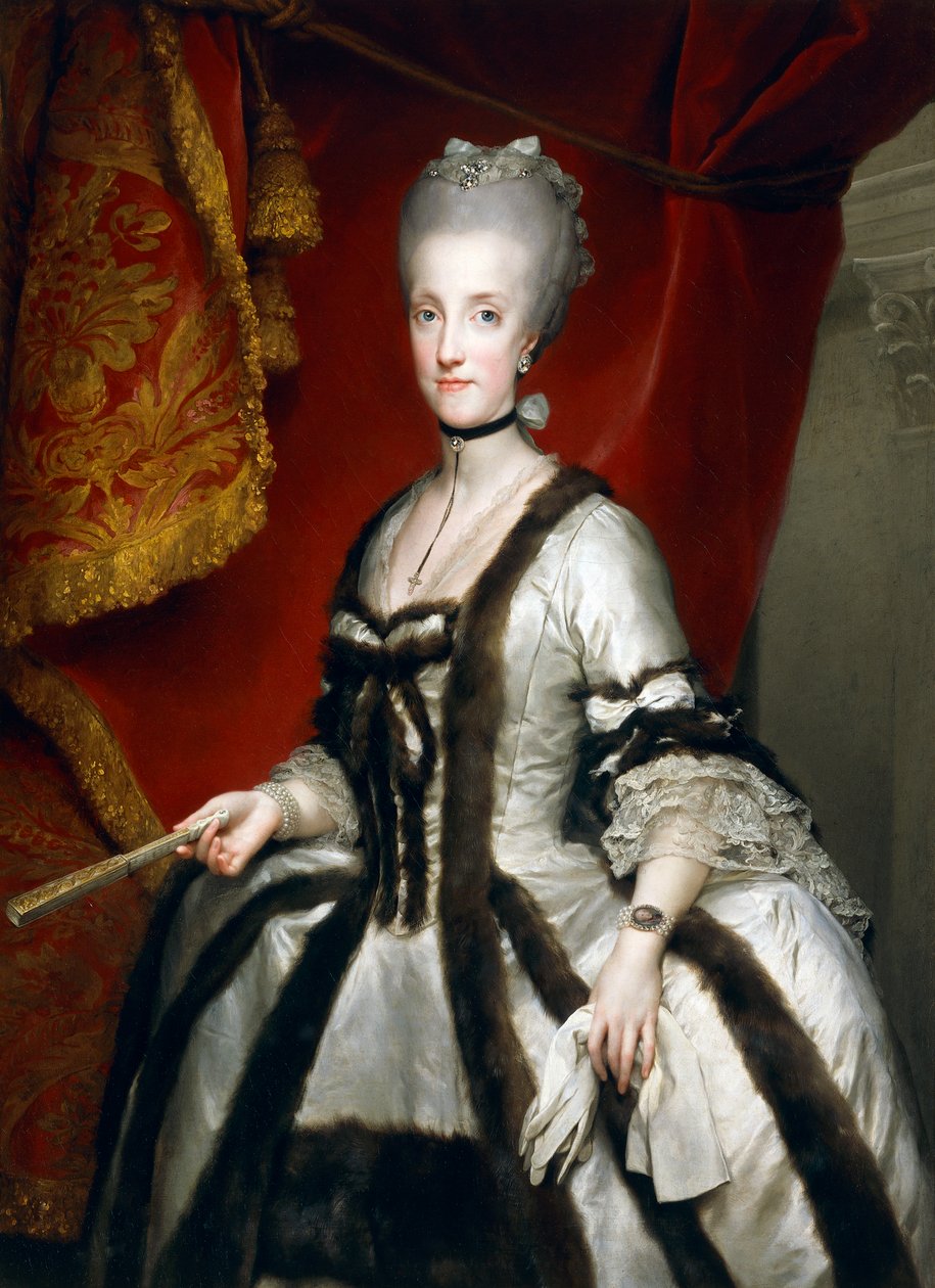 Az osztrák Mária Karolina, Nápoly királynőjének portréja, Anton Raphael Mengs alkotó: Anton Raphael Mengs
