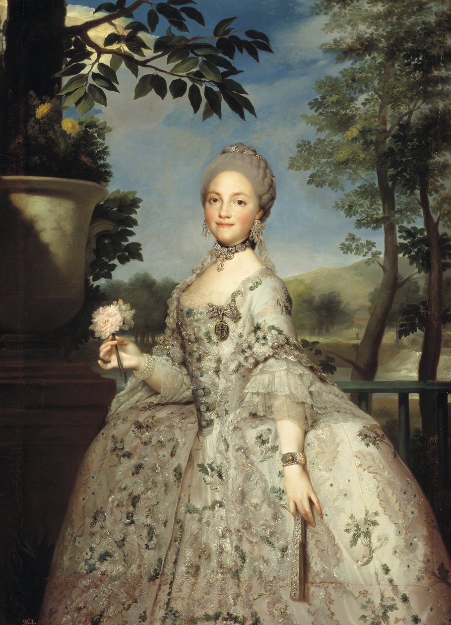 A pármai Maria Luisa portréja Asztúria hercegnőiként, kb. 1764-1765 alkotó: Anton Raphael Mengs