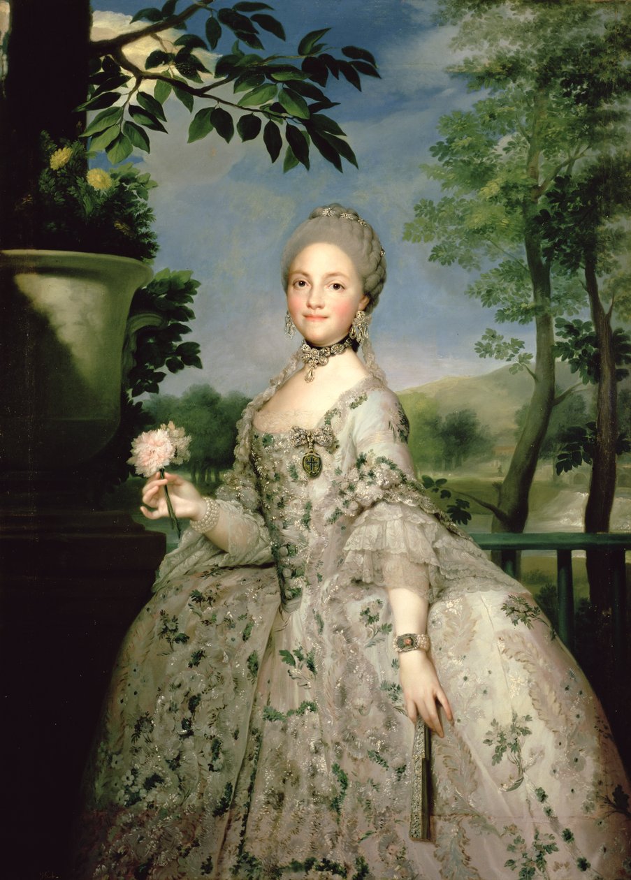 Marie-Louise of Bourbon (1751-1819) portréja (olaj, vászon) alkotó: Anton Raphael Mengs