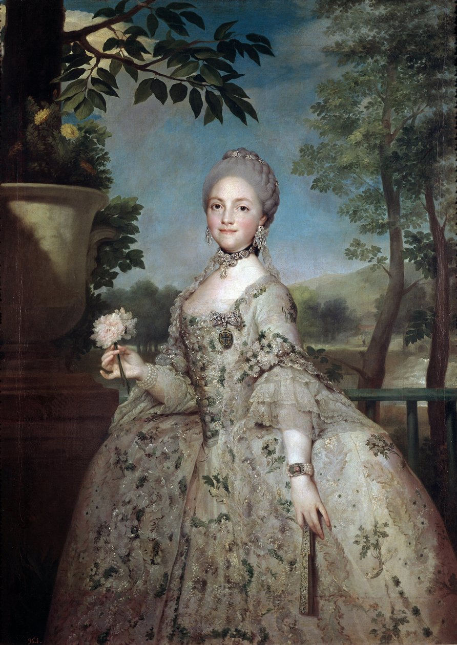 Marie Louise pármai, asztúriai hercegnő portréja (olaj, vászon alkotó: Anton Raphael Mengs