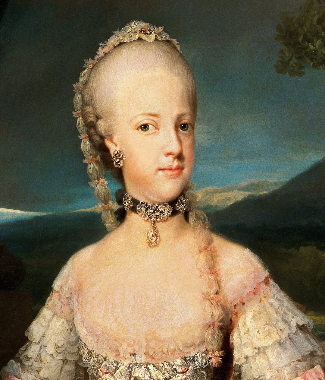 Az osztrák Mary Carolina portréja (Mary Carolina, Maria Carolina alkotó: Anton Raphael Mengs