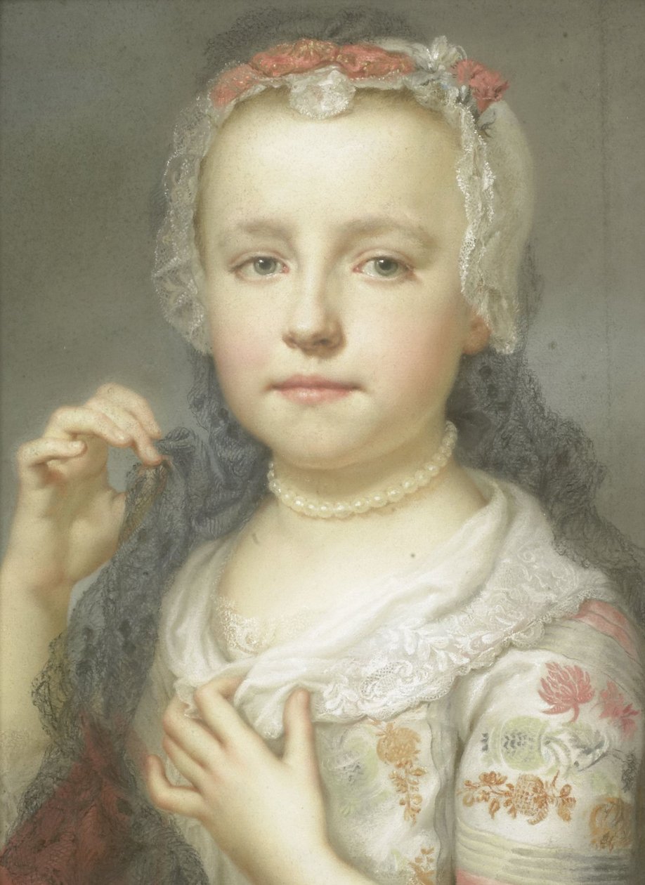 Egy fiatal lány portréja, valószínűleg Julie Carlotta Mengs, a művész nővére, 1742-44 alkotó: Anton Raphael Mengs