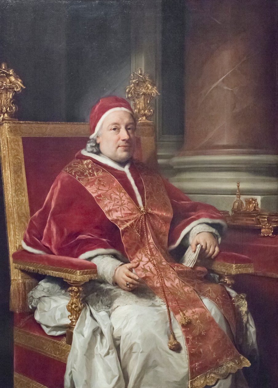 Clemens XIII Rezzonico pápa portréja alkotó: Anton Raphael Mengs