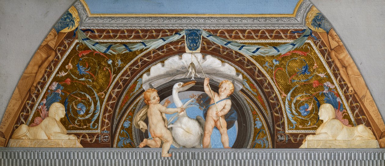 Putti Pelikánnal, Anton Raphael Mengs, részlet, vegyes technika alkotó: Anton Raphael Mengs