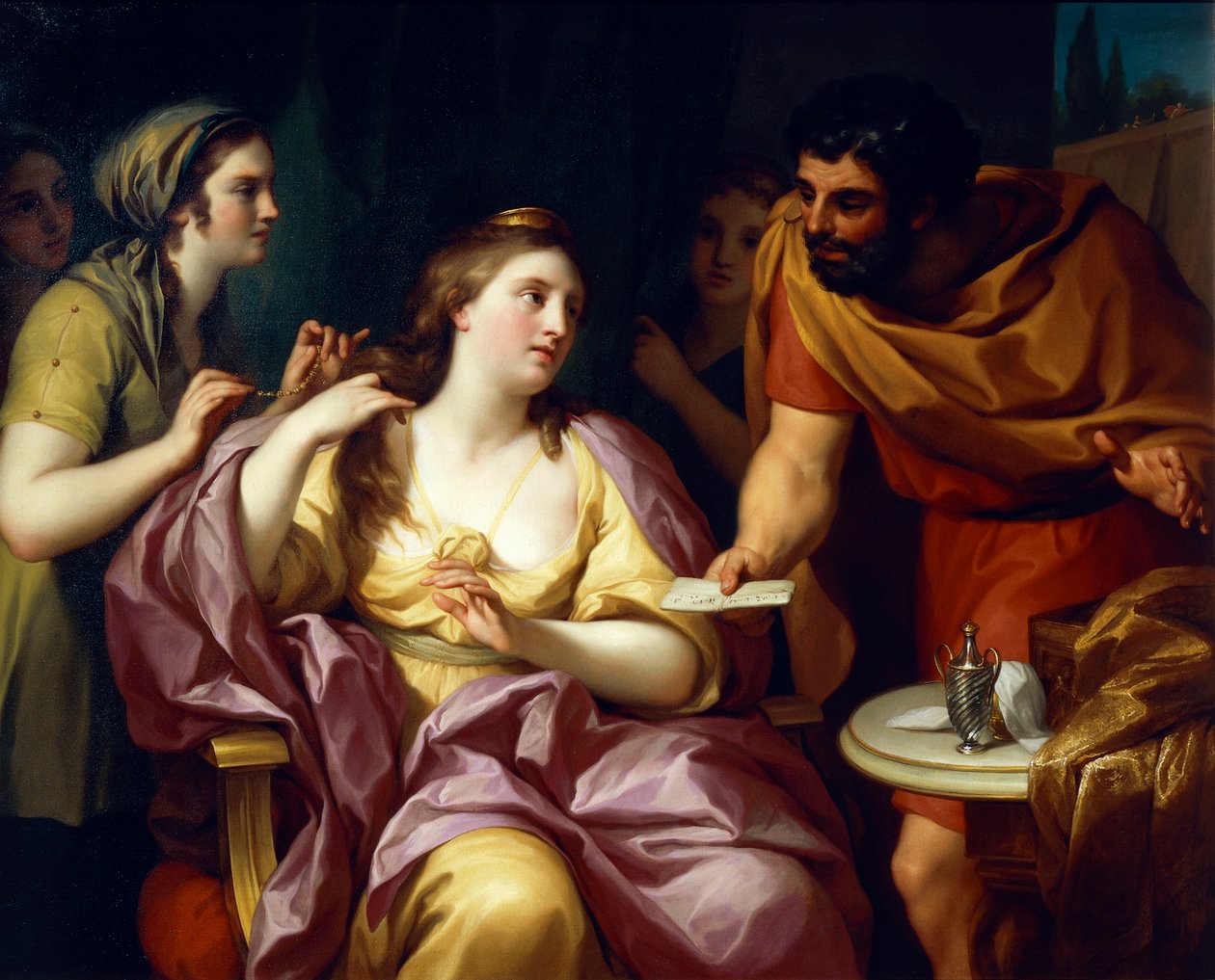 Semiramis üdvözli a babiloni lázadás hírét, Anton Raphael Mengs alkotó: Anton Raphael Mengs