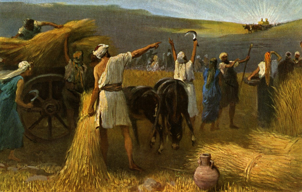 A bárka visszatérése, Ótestamentum (nyomtatás) alkotó: Anton Robert (after) Leinweber