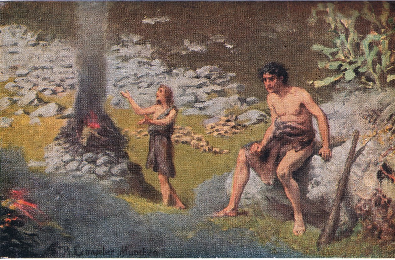 Cain és Abel, a The John Winston Company által kiadott Hulberts Story of the Bible-ből, 1932 alkotó: Anton Robert Leinweber