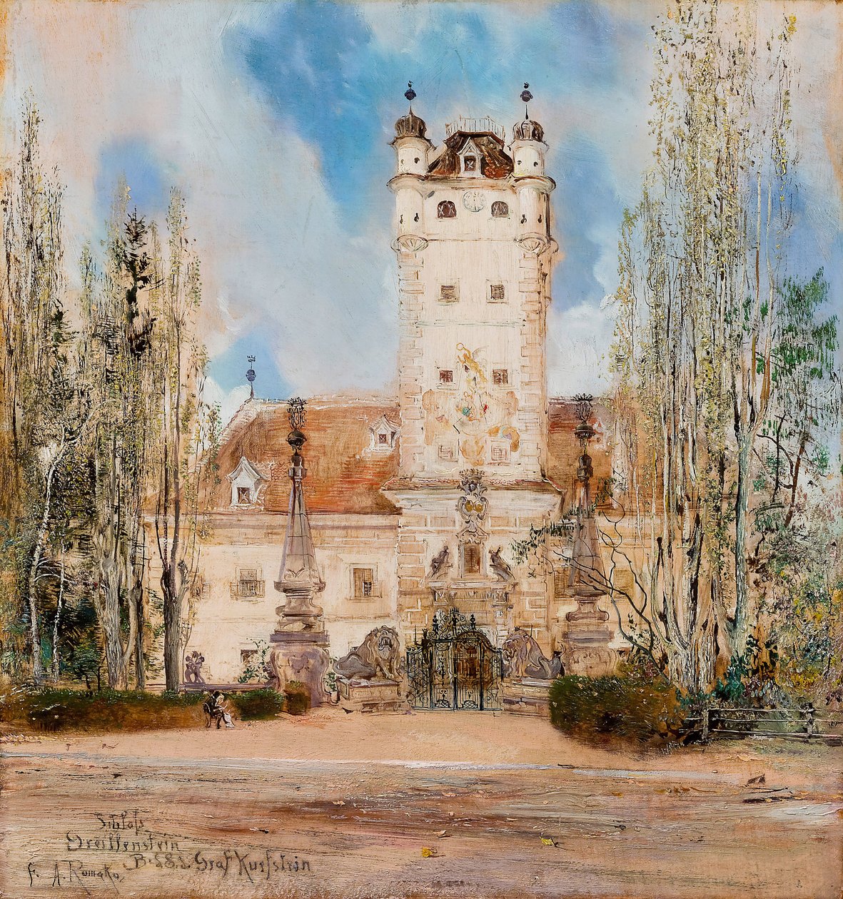 Greillenstein kastély, 1885-1886 alkotó: Anton Romako