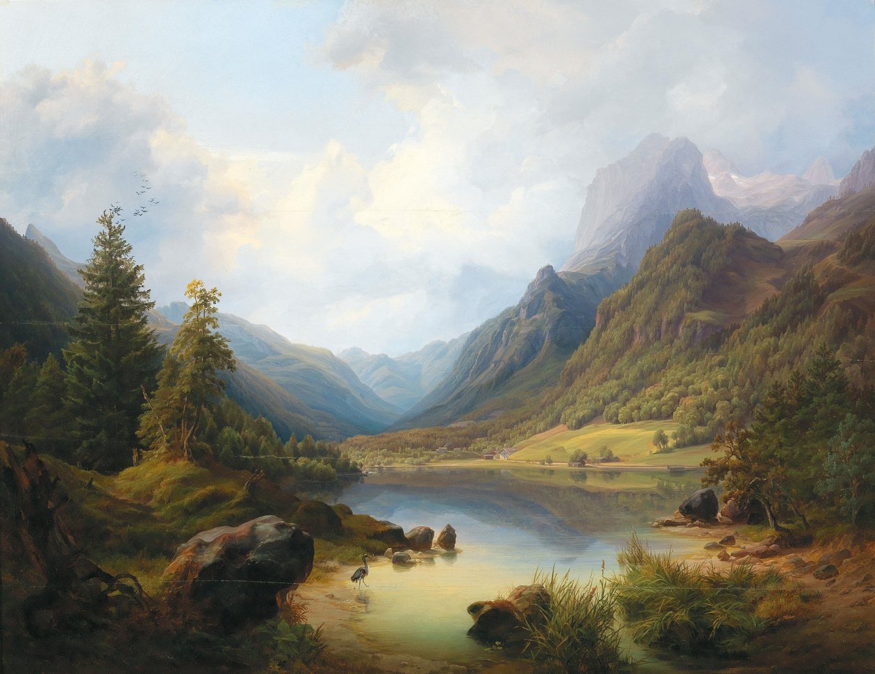 A Hintersee kilátása Reiteralmmal alkotó: Anton Schiffer