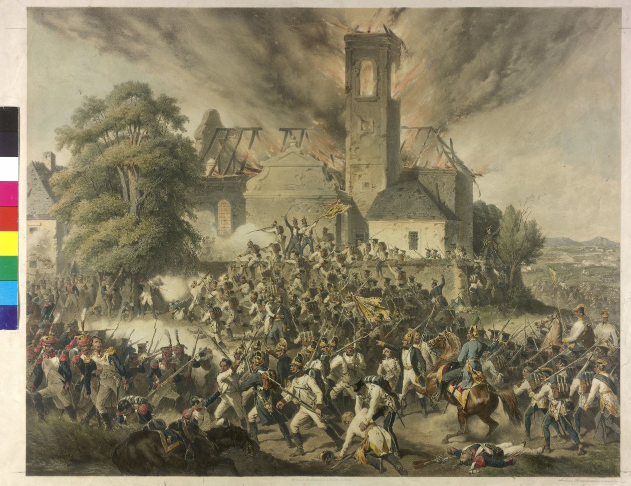 Asperni csata 1809 alkotó: Anton Strassgschwandtner