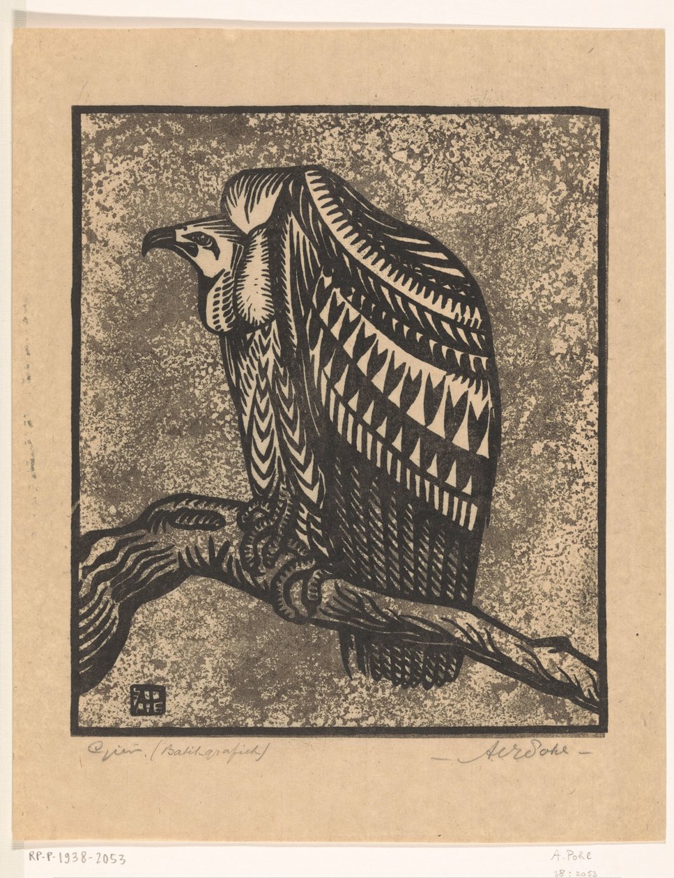 Gier (eredeti cím az objektumon) alkotó: Anton Vincent Emanuel Pohl (signed by artist)
