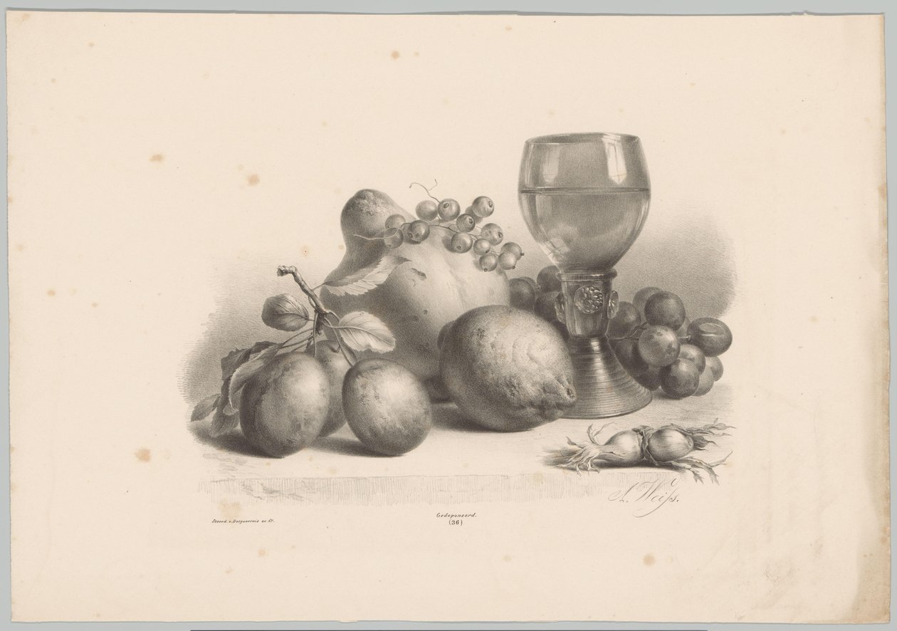 Csendélet üveggel, szilvával, citrommal, szőlővel és mogyoróval Flower and Fruit Studies (...) 10. epizód (sorozat címe) alkotó: Anton Weiss