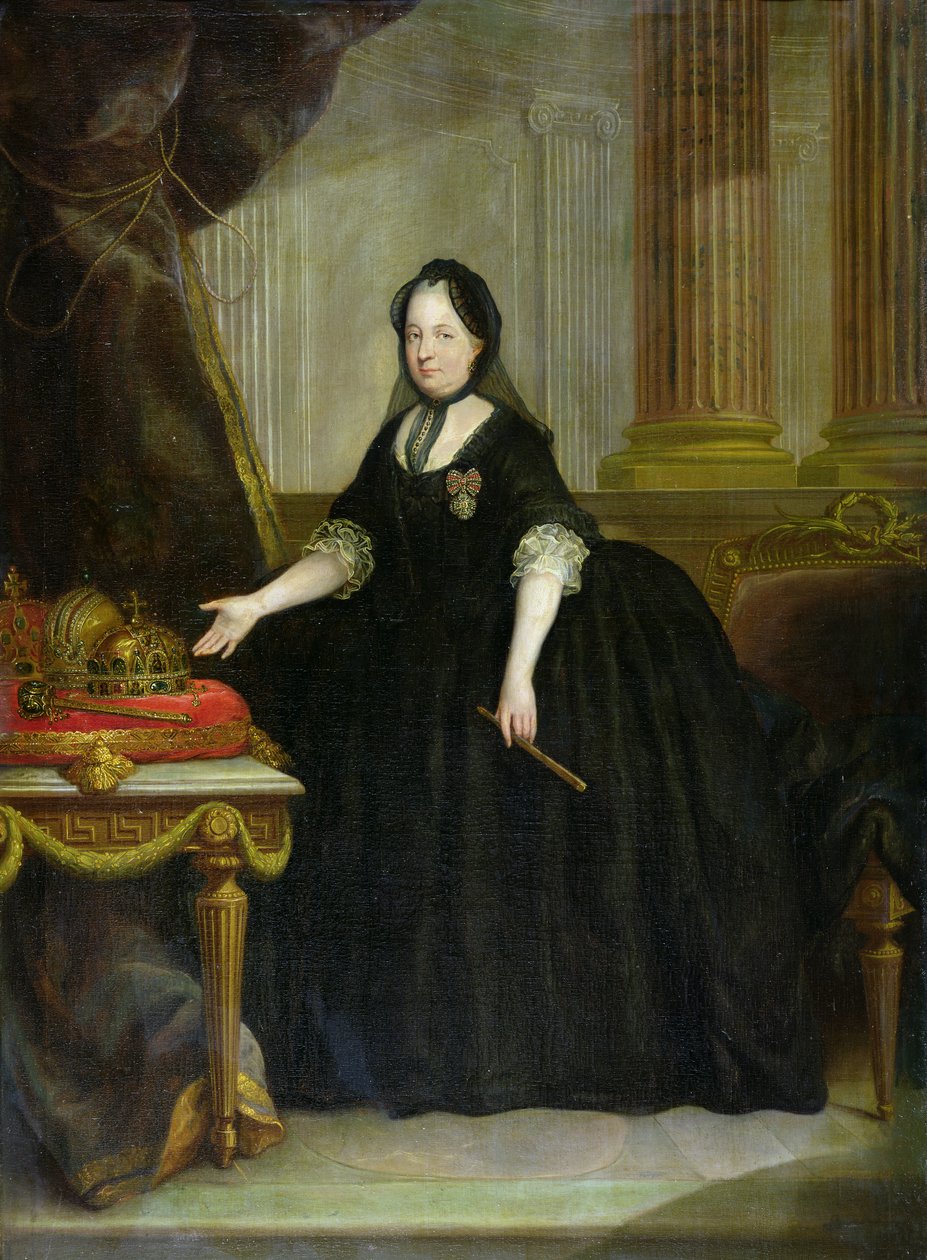 Maria Theresa (1717-80) Empress of Austria (oil on canvas) alkotó: Anton von (attr. to) Maron