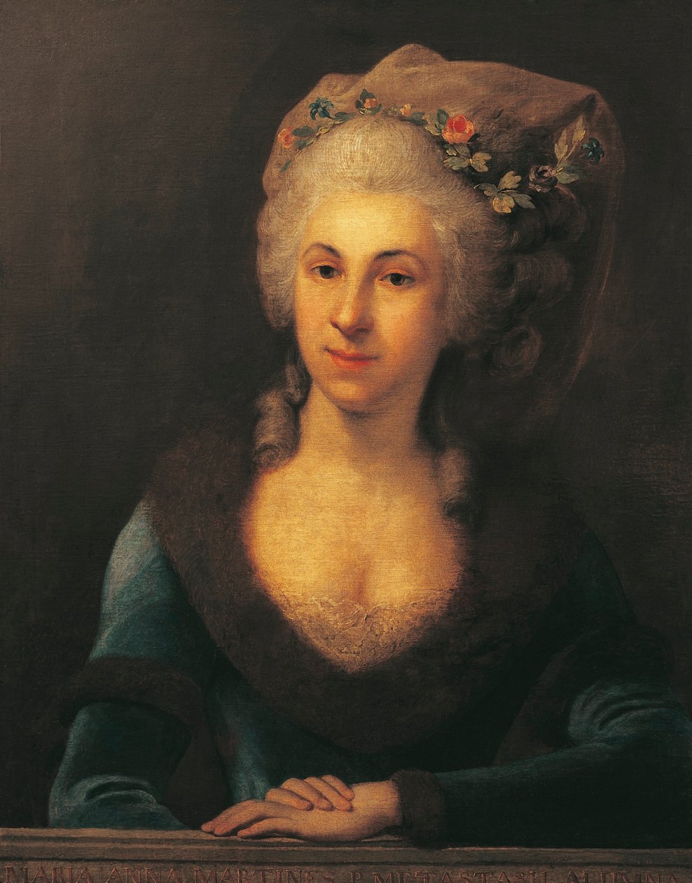 Ausztria, Bécs, Marianne von Martines énekesnő és zeneszerző portréja, Franz Joseph Haydn tanítványa alkotó: Anton von Maron