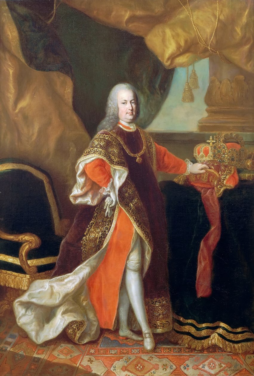 I. Ferenc osztrák császár portréja 1708-1765 alkotó: Anton von Maron