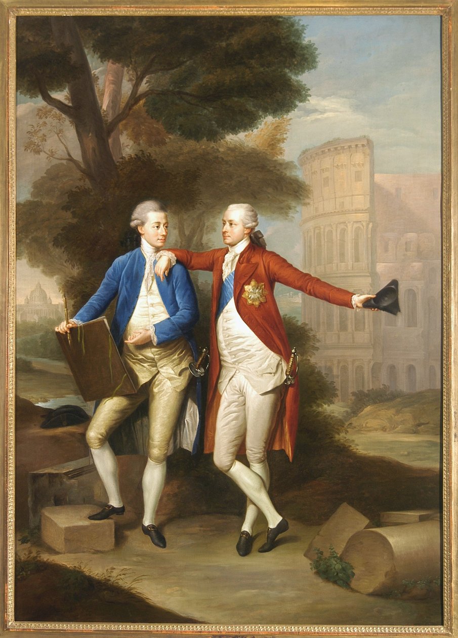 Franciszek és Kazimierz Rzewuski grófok Rómában, 1772 alkotó: Anton von Maron
