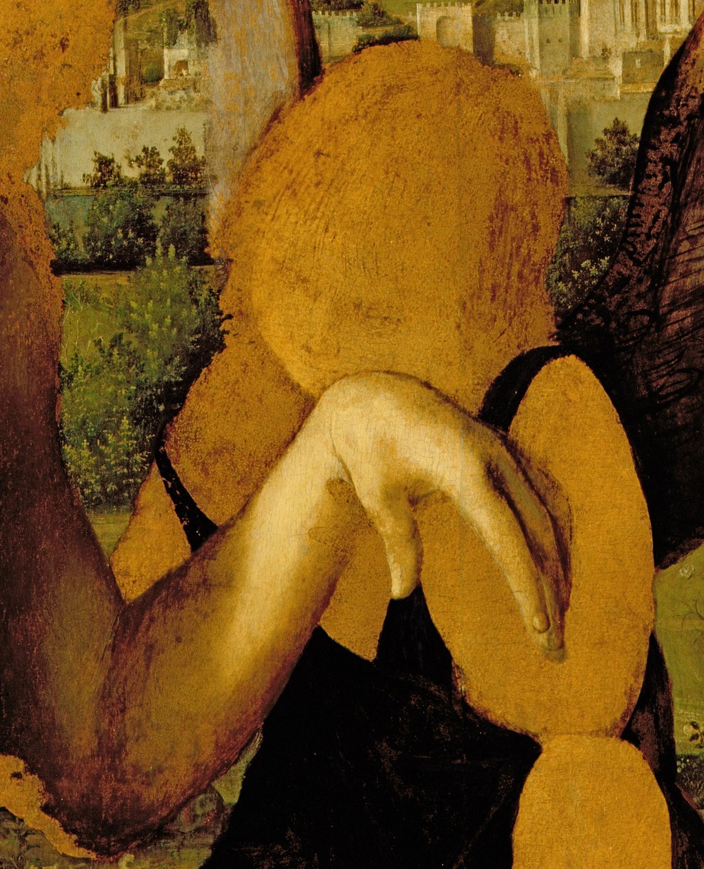 Három Angyal által támogatott Krisztus (60385 részlet) alkotó: Antonello da Messina