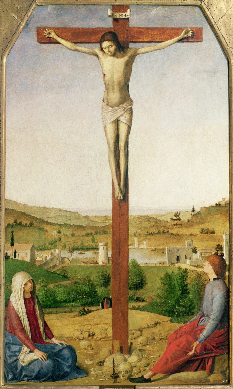 Keresztre feszítés, 1475 (olaj, fa) alkotó: Antonello da Messina