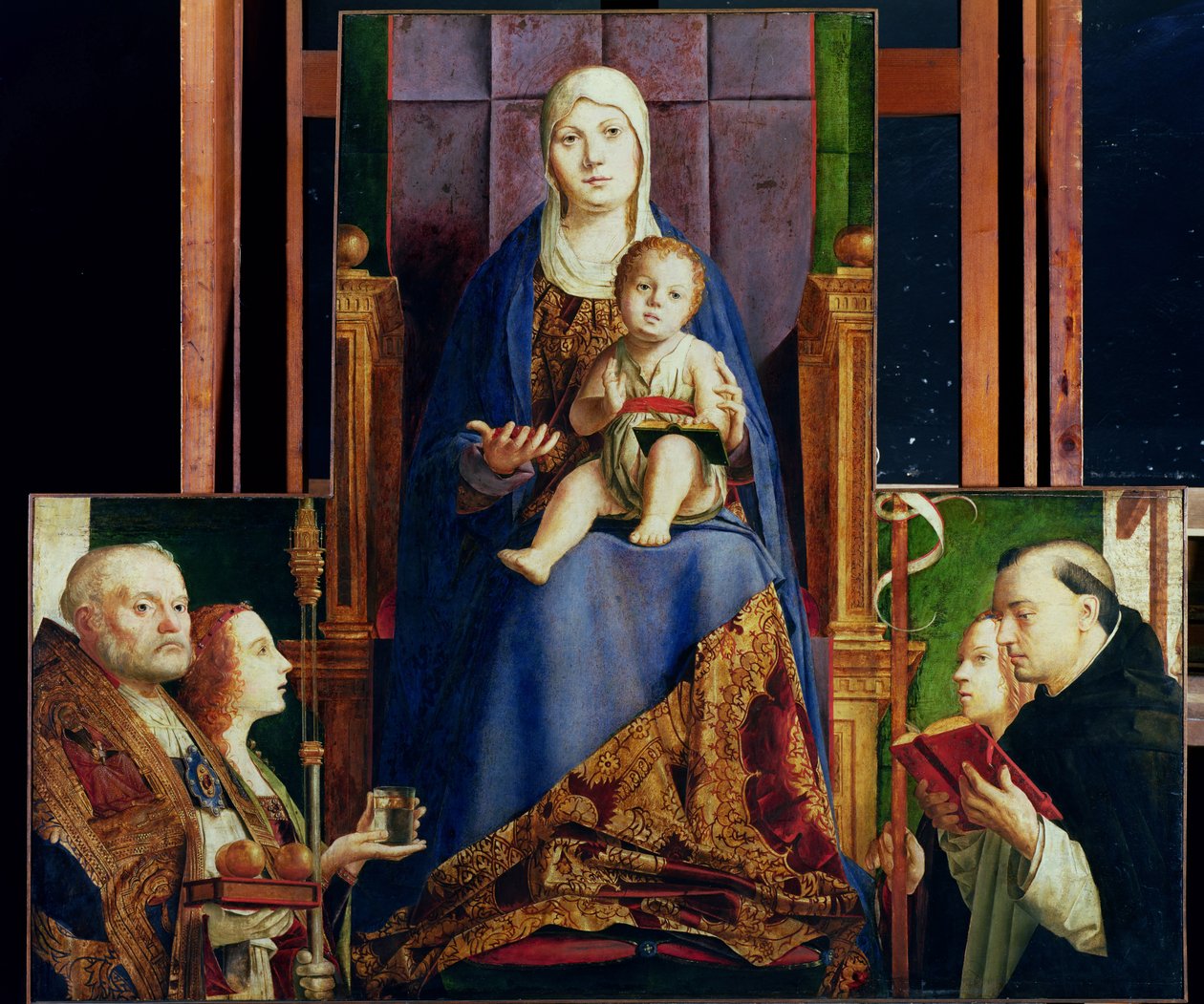 Madonna Bari Szent Miklóssal alkotó: Antonello da Messina