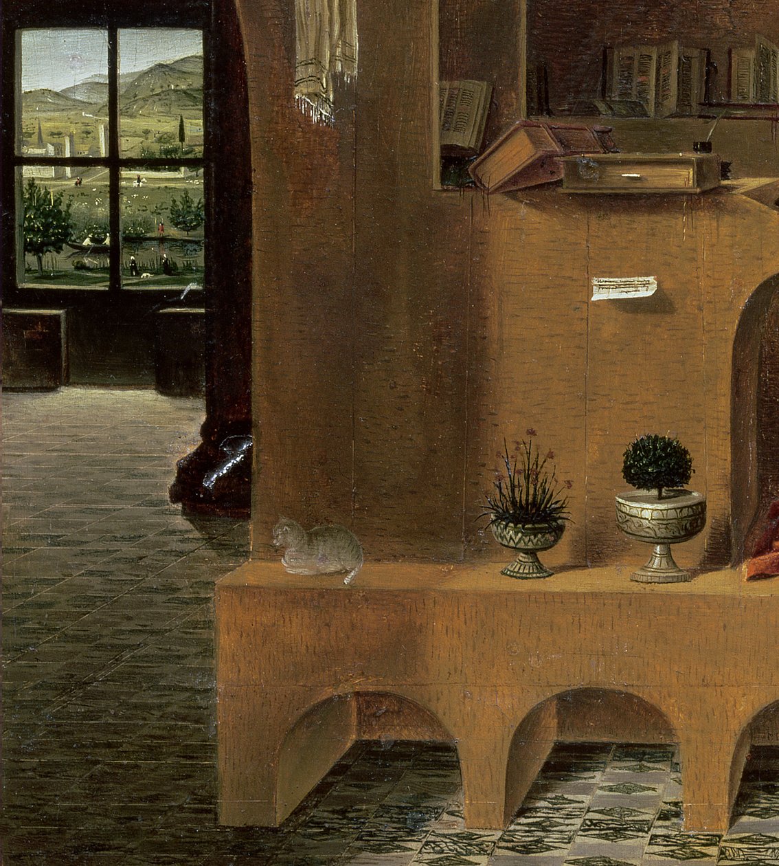 Szent Jeromos a dolgozószobájában, 1475 körül (a 29420-as részlet) alkotó: Antonello da Messina