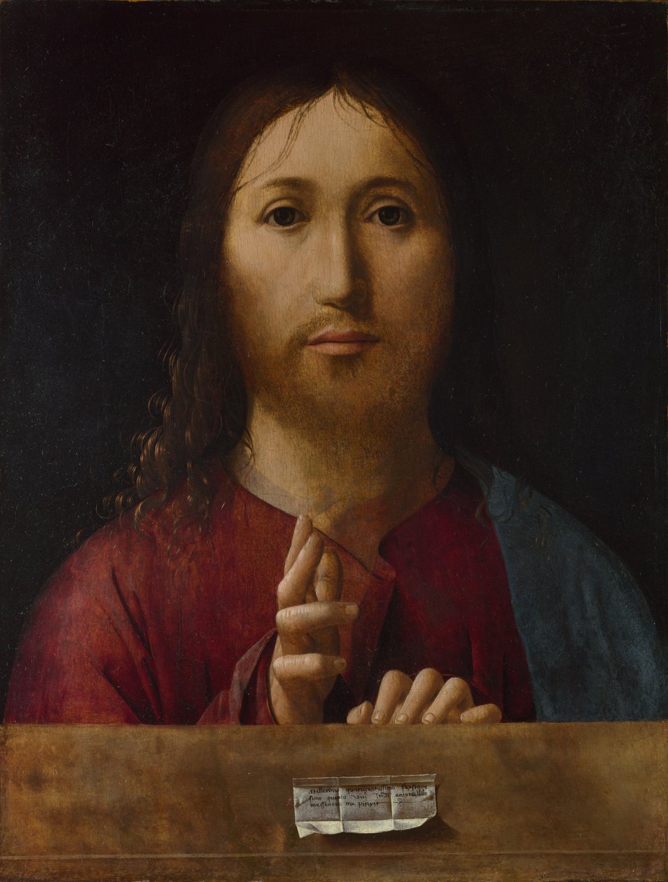 Krisztusi áldás, 1465 alkotó: Antonello da Messina