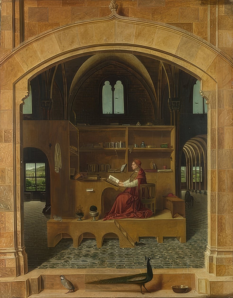 Szent Jeromos az ügyben. 1475 körül alkotó: Antonello da Messina