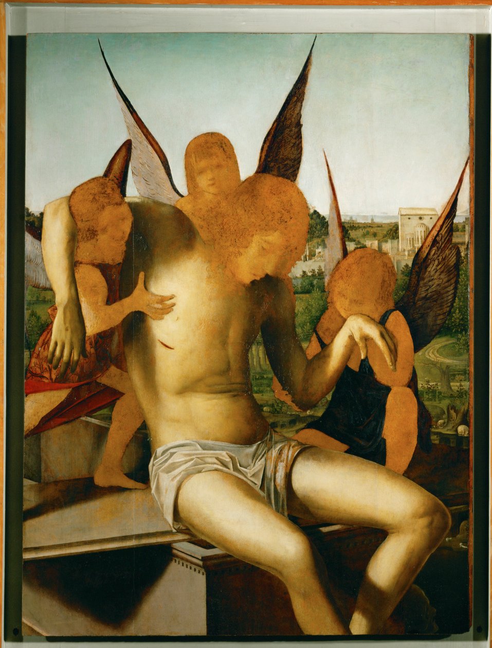 Pieta három angyallal, 1475 körül (olaj, fa) alkotó: Antonello da Messina