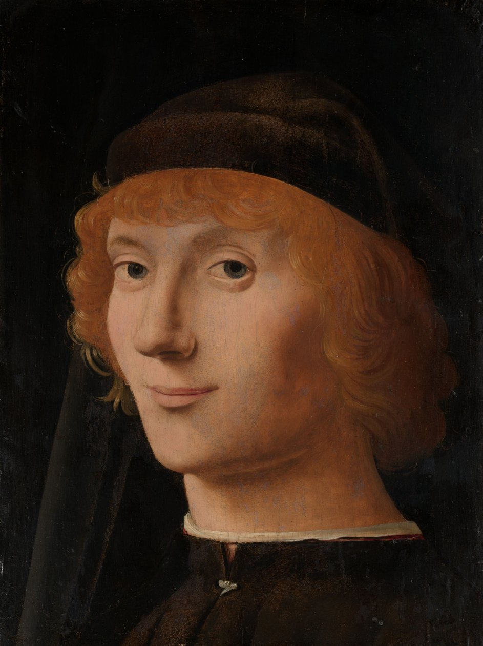 Egy fiatal férfi portréja, 1470 körül (olaj, fa) alkotó: Antonello da Messina
