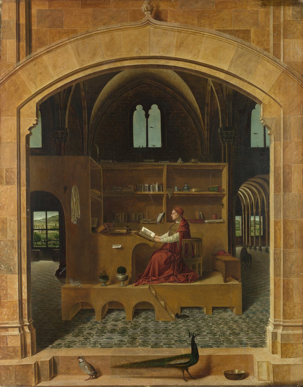 Szent Jeromos tanulmányában, 1475 körül alkotó: Antonello da Messina