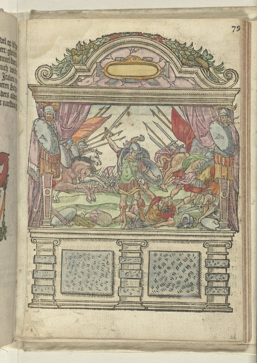Allegorikus ábrázolás a színpadon a Grote Markt sarkán, 1578 alkotó: Antoni van Leest