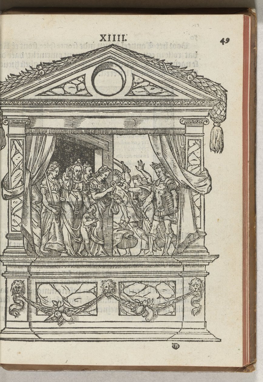 Harmadik feldíszített állvány színpaddal: a herceg kiszabadítja az erényeket a fogságból, 1577 alkotó: Antoni van Leest