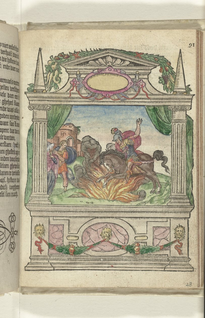 Jelenet Marcus Curtius hőstettével, 1578 alkotó: Antoni van Leest